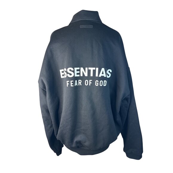 Fear of God ESSENTIALS Fleece Polo in Black Small New Womens Sweatshirt Pullover - Picture 8 of 15